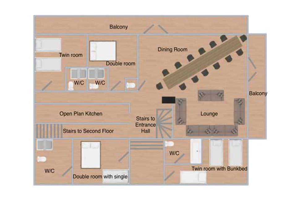 the farmhouse first floor